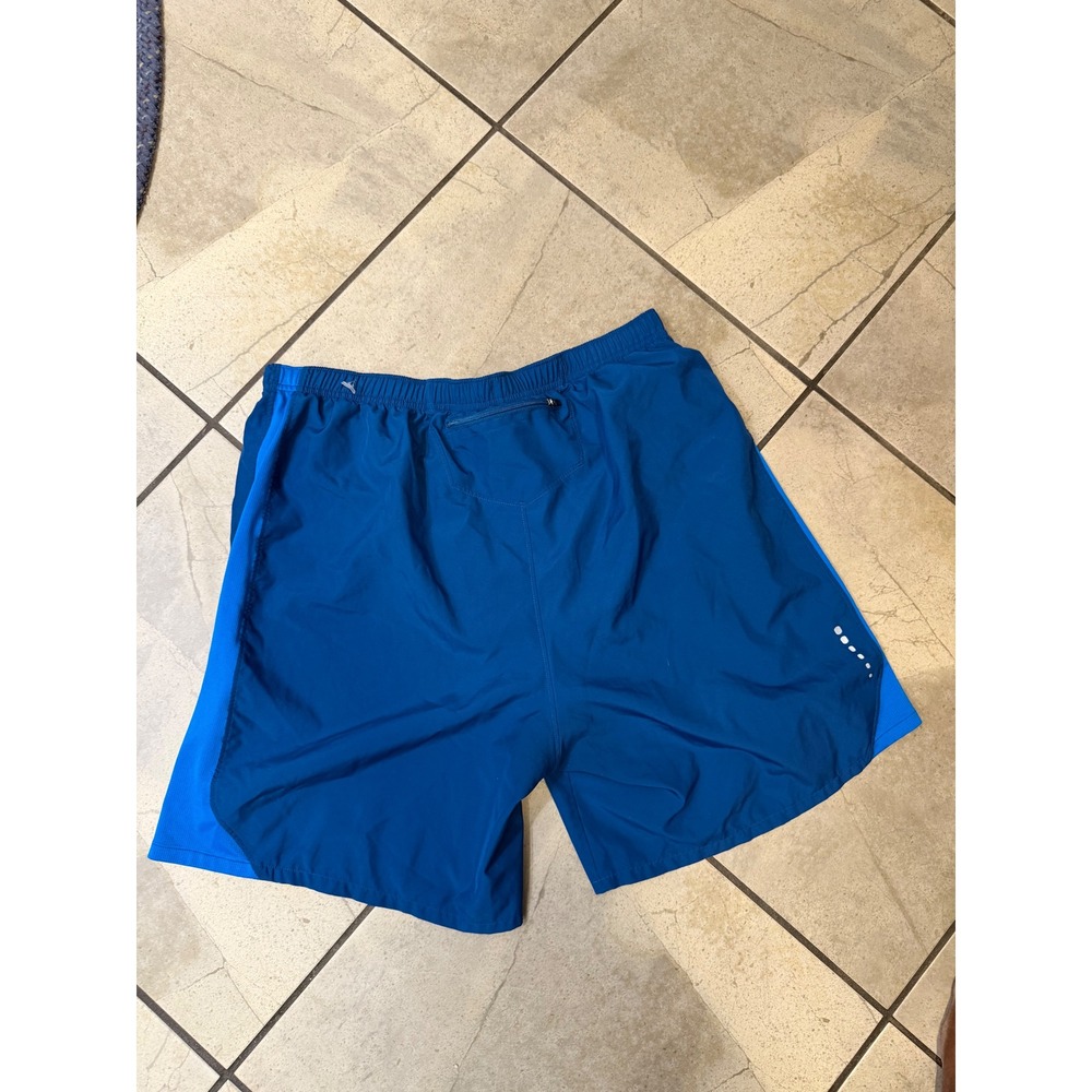 The North Face Mens Blue Running Shorts Athletic Gym Training Zipper Pocket L